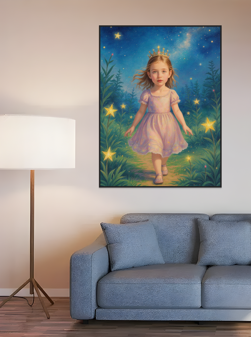 Starry Garden Walk-Acrylic painting/Oil painting
