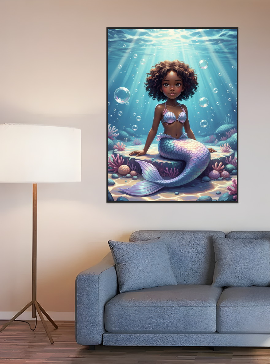 Little Mermaid on the Beach-Fantasy realistic