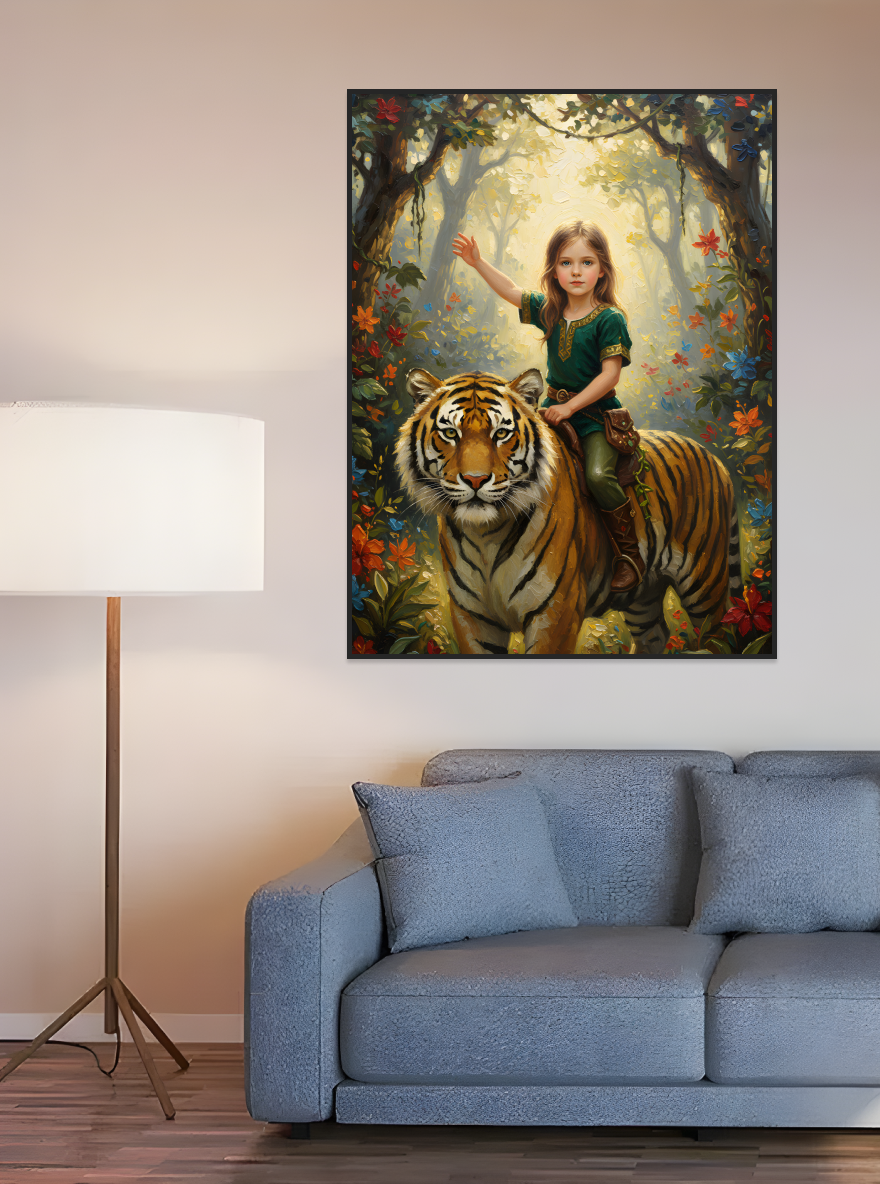 Child Tiger Trainer-Acrylic painting/Oil painting (💎 Ultra Fine Quality)