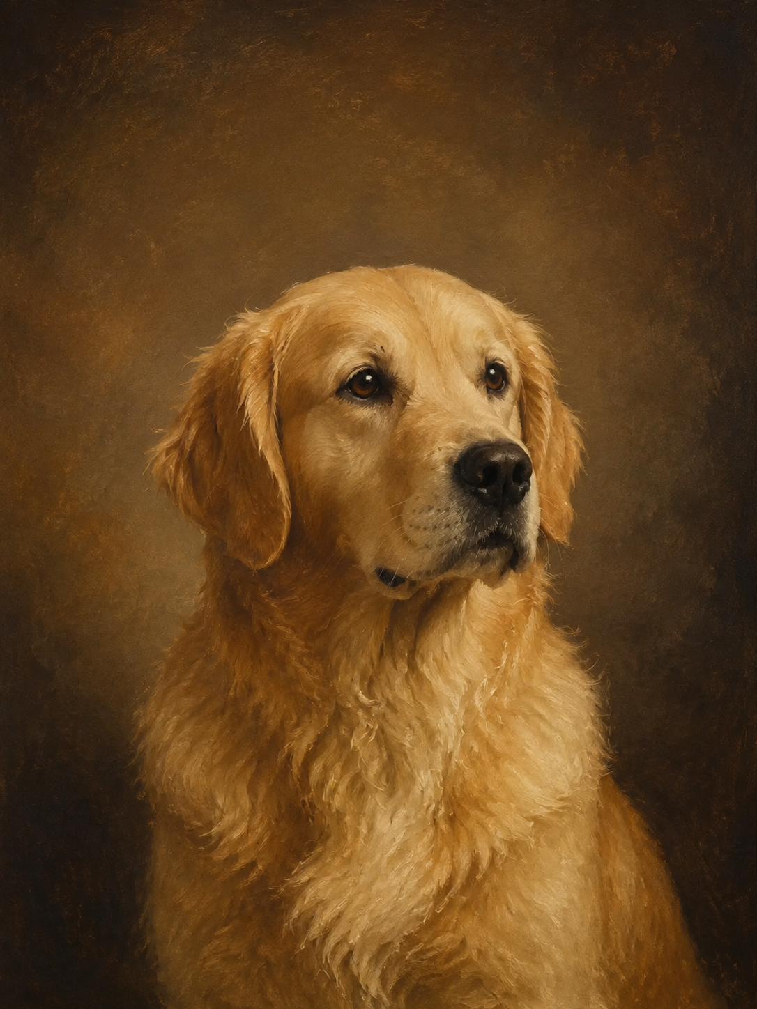 Heritage Umber personalized dog portrait design