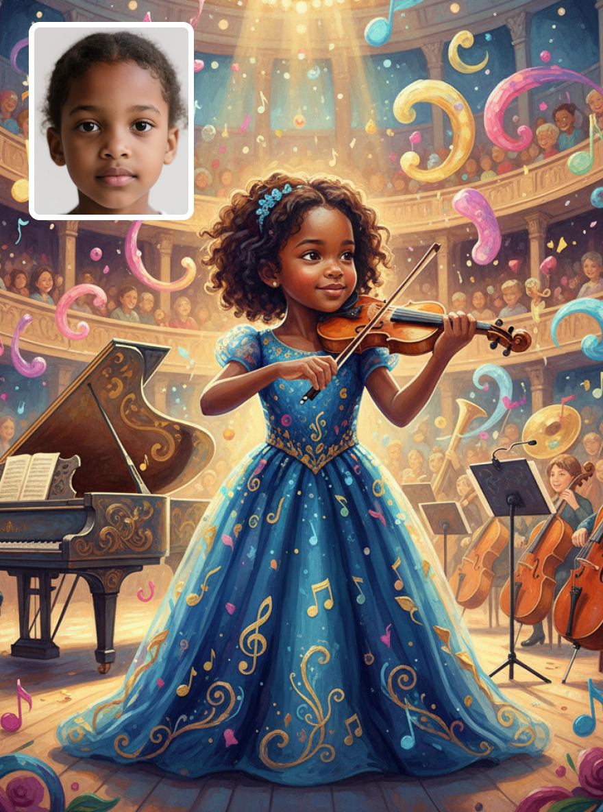Child Musician Performance-Acrylic painting/Oil painting(💎 Ultra Fine Quality)