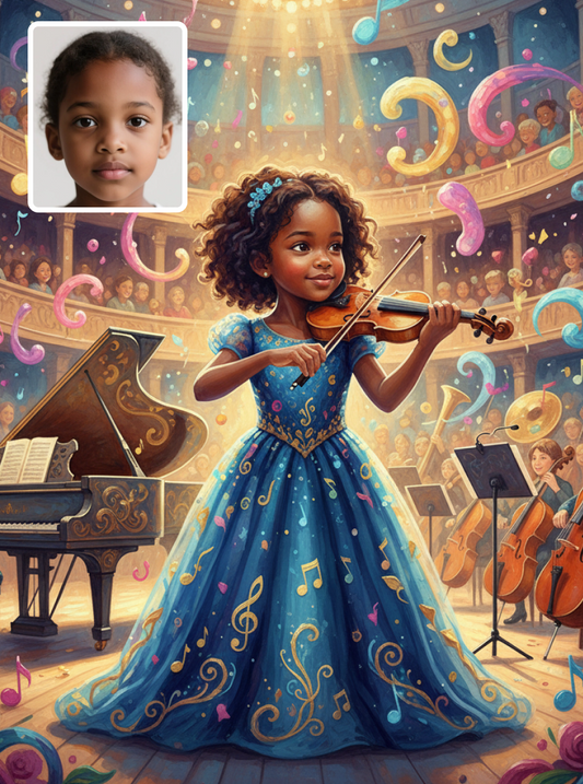 Child Musician Performance-Acrylic painting/Oil painting(💎 Ultra Fine Quality)