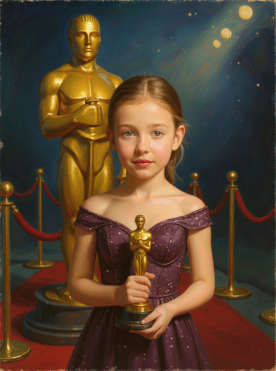 Child Oscar Award Ceremony-Acrylic painting/Oil painting