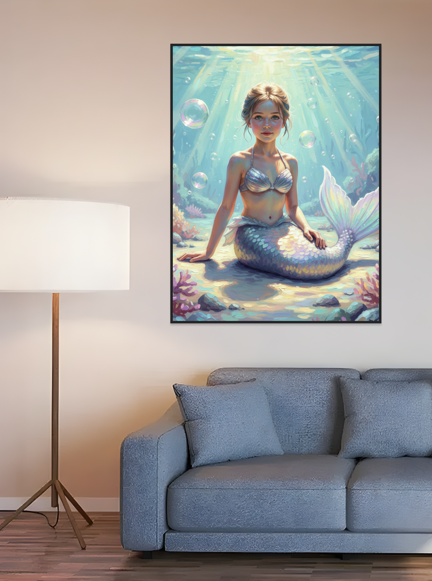 Little Mermaid on the Beach-Fantasy realistic