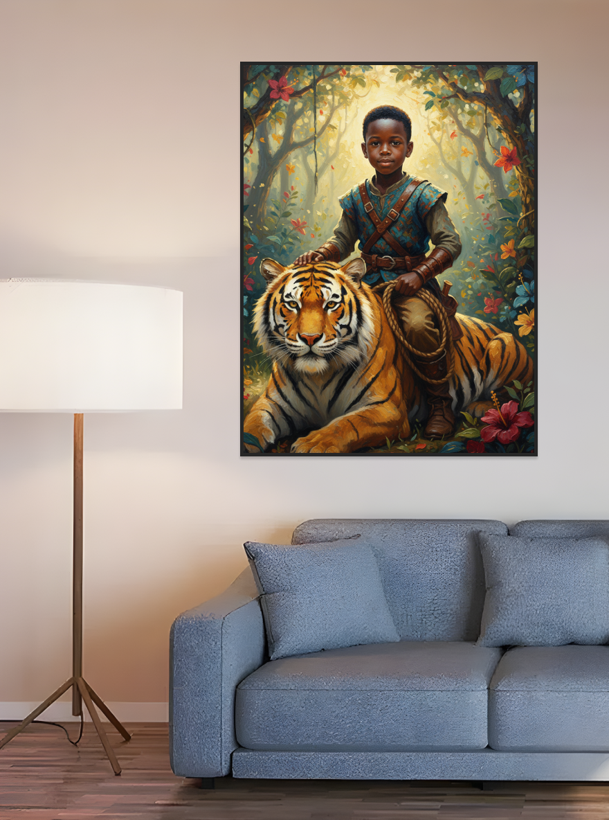Child Tiger Trainer-Acrylic painting/Oil painting (💎 Ultra Fine Quality)