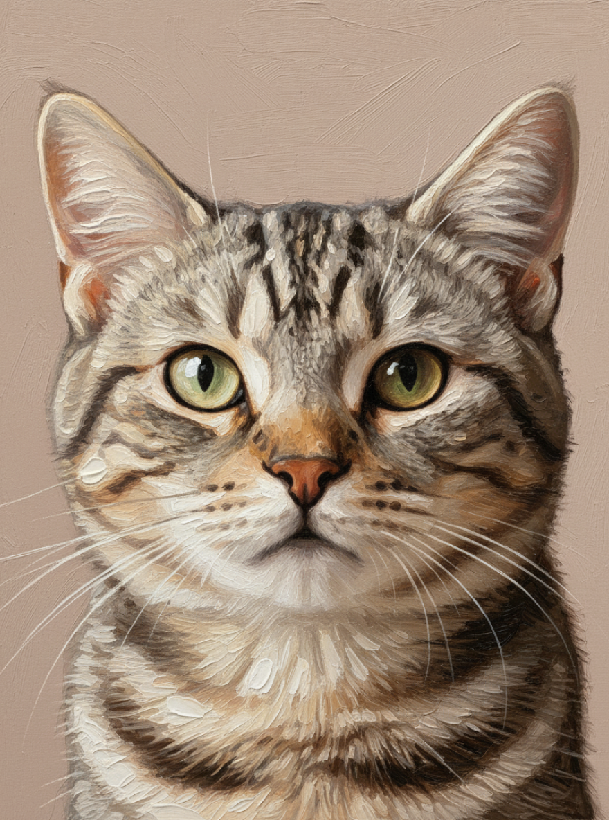 Pet Head and Shoulders Portrait-Acrylic painting/Oil painting (💎 Ultra Fine Quality)