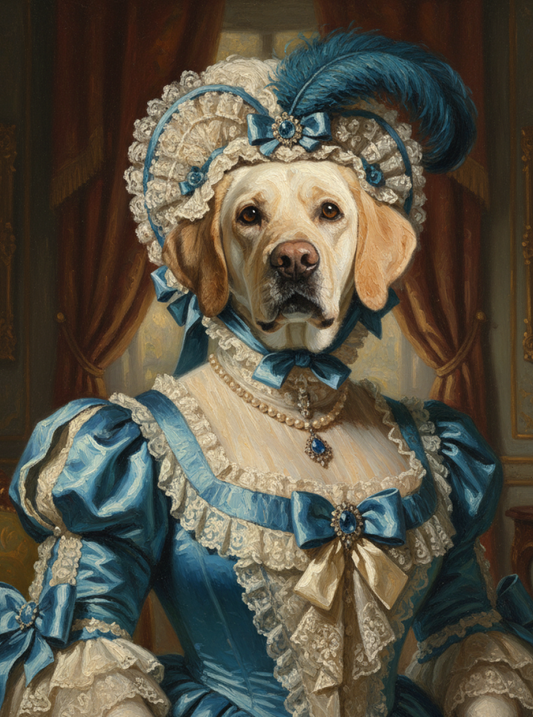 Pet in 19th Century Victorian Lady Dress-Acrylic painting/Oil painting (💎 Ultra Fine Quality)