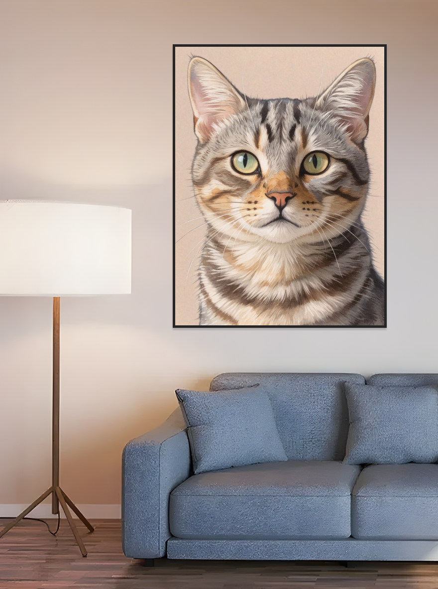 Pet Head and Shoulders Portrait-Acrylic painting/Oil painting