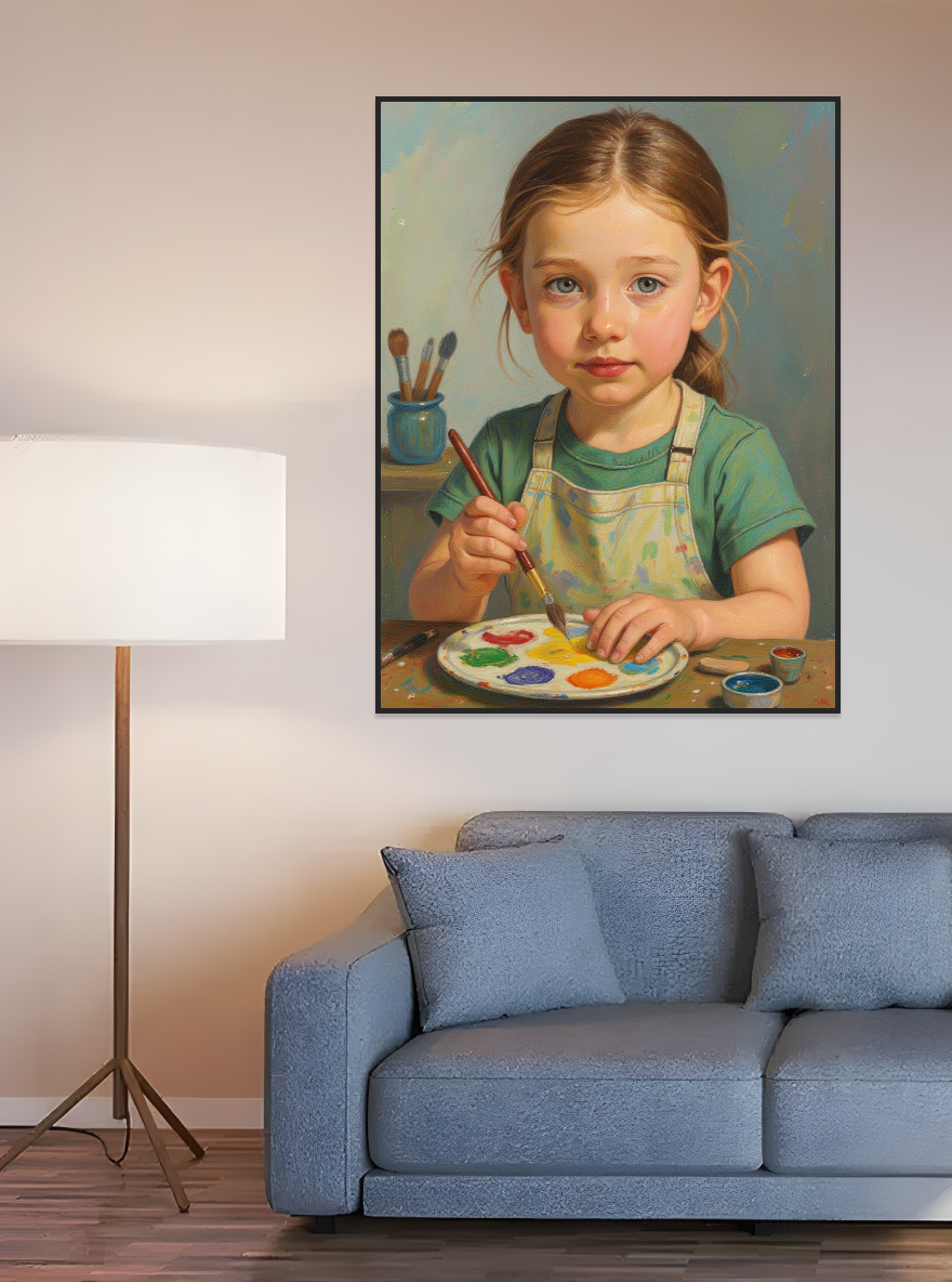 Child Artist Creation-Acrylic painting/Oil painting