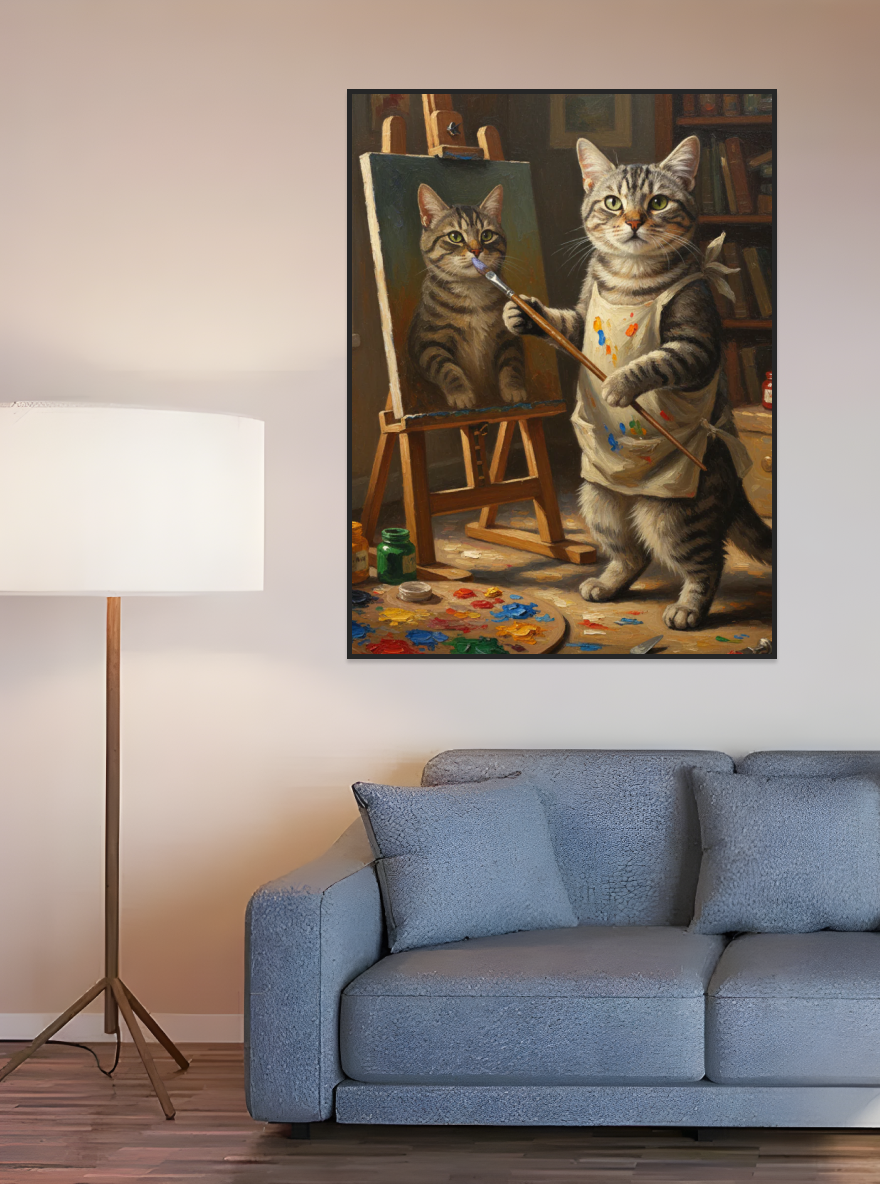 Cute Pet Self-Portrait-Acrylic painting/Oil painting (💎 Ultra Fine Quality)