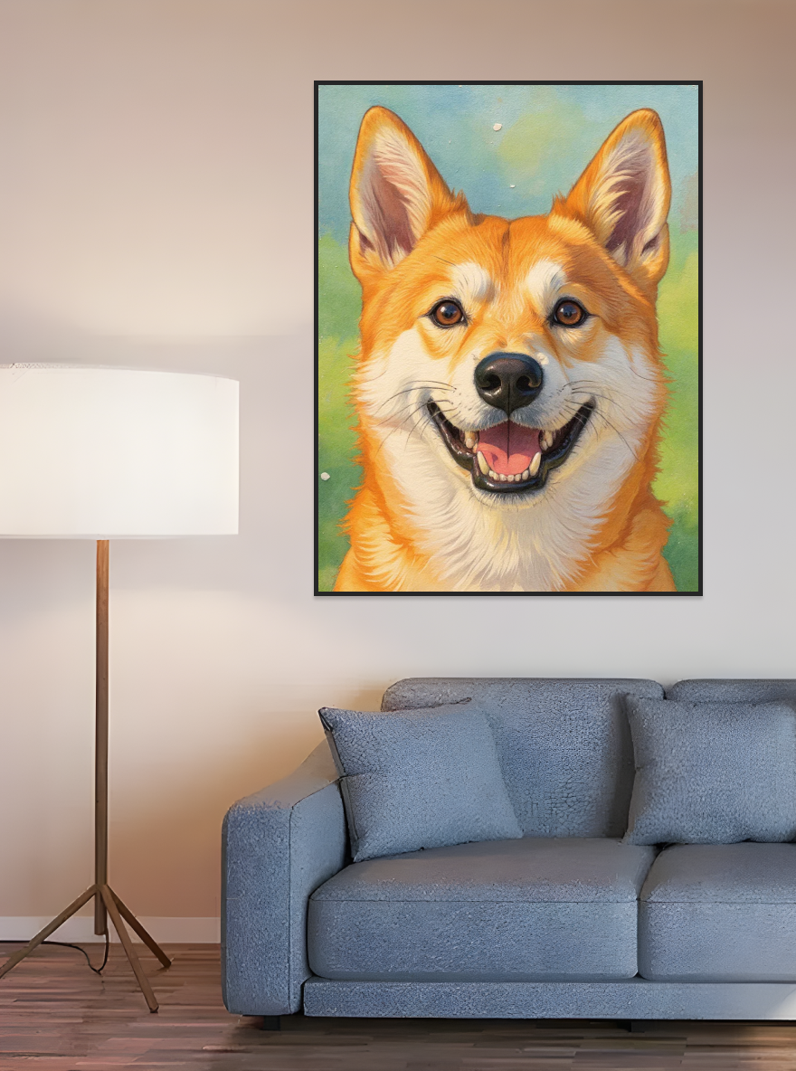 Pet Head and Shoulders Portrait-Acrylic painting/Oil painting