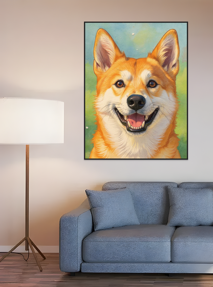 Pet Head and Shoulders Portrait-Acrylic painting/Oil painting