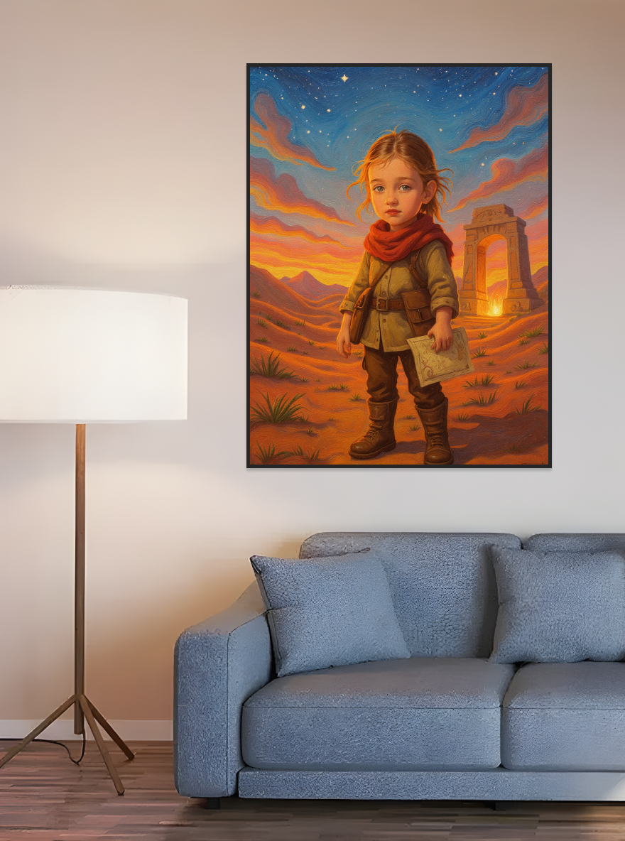 Little Desert Adventurer-Acrylic painting/Oil painting