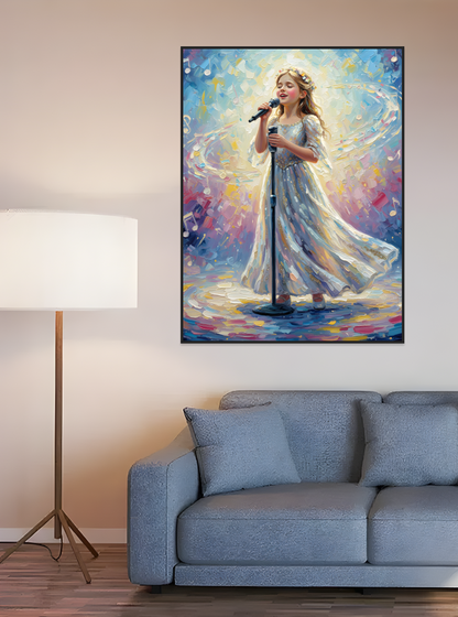 Child Singer Performance-Acrylic painting/Oil painting (💎 Ultra Fine Quality)