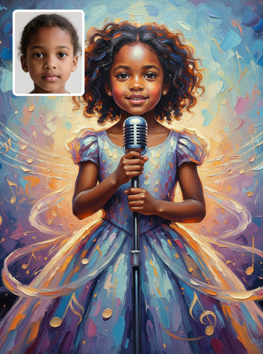 Child Singer Performance-Acrylic painting/Oil painting (💎 Ultra Fine Quality)