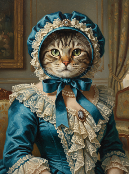 Pet in 19th Century Victorian Lady Dress-Acrylic painting/Oil painting (💎 Ultra Fine Quality)