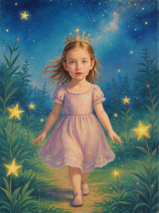 Starry Garden Walk-Acrylic painting/Oil painting
