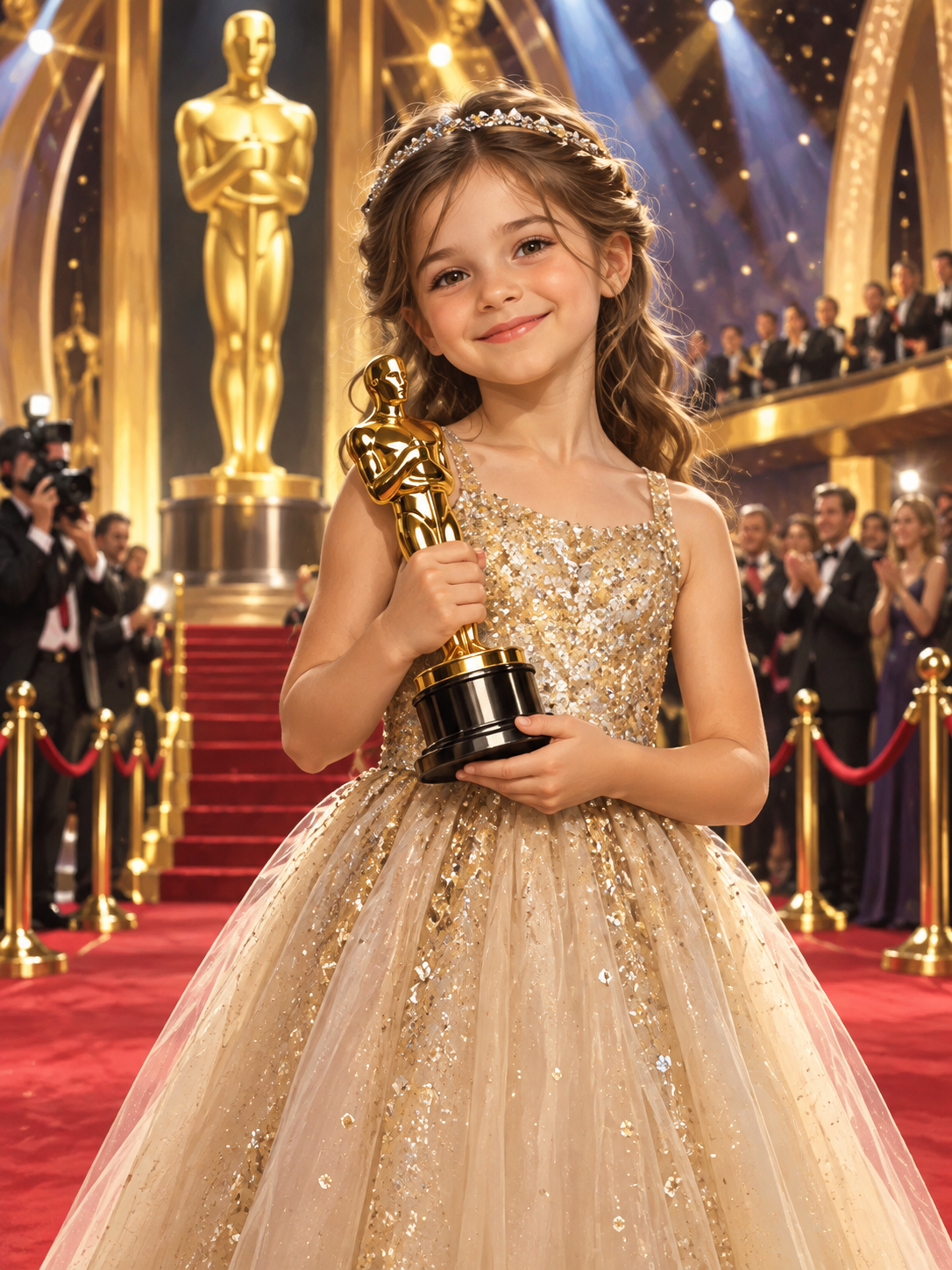 Child Oscar Award Ceremony-Acrylic painting/Oil painting — AI regenerated main image