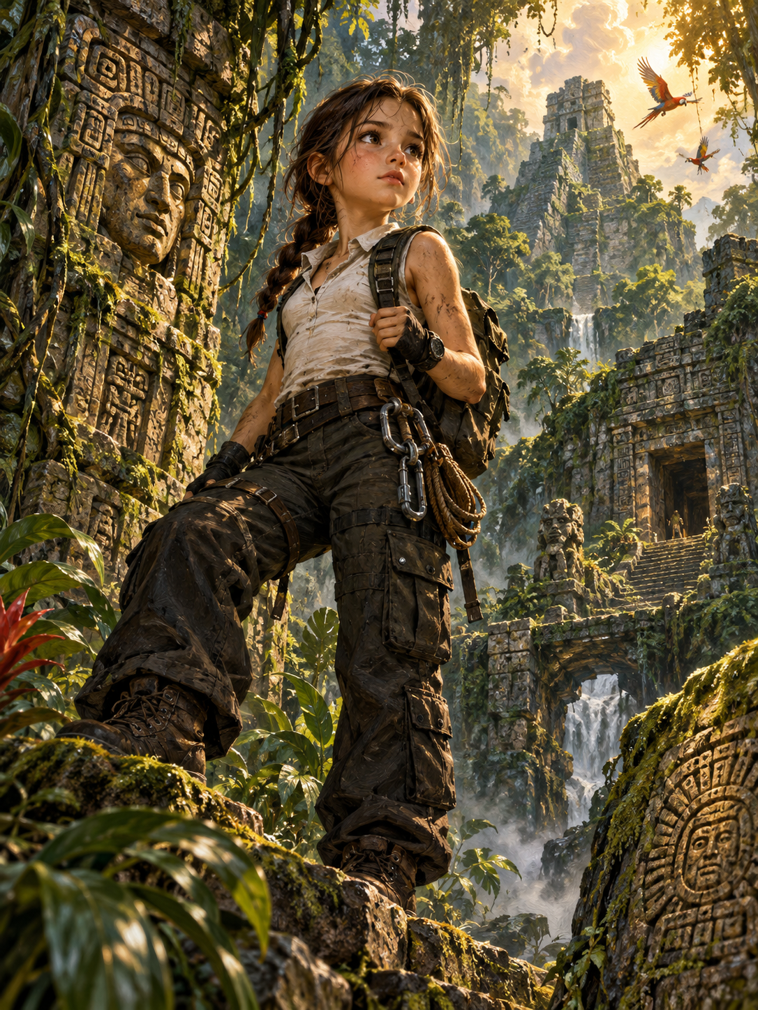Children's Jungle Adventure-Acrylic painting/Oil painting (💎 Ultra Fine Quality) — AI regenerated main image