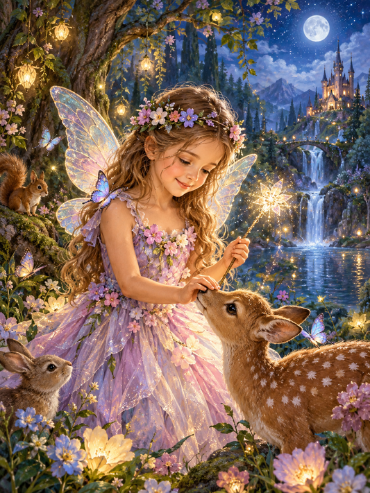 Little Girl as Fairy Princess-Acrylic painting/Oil painting — AI regenerated main image