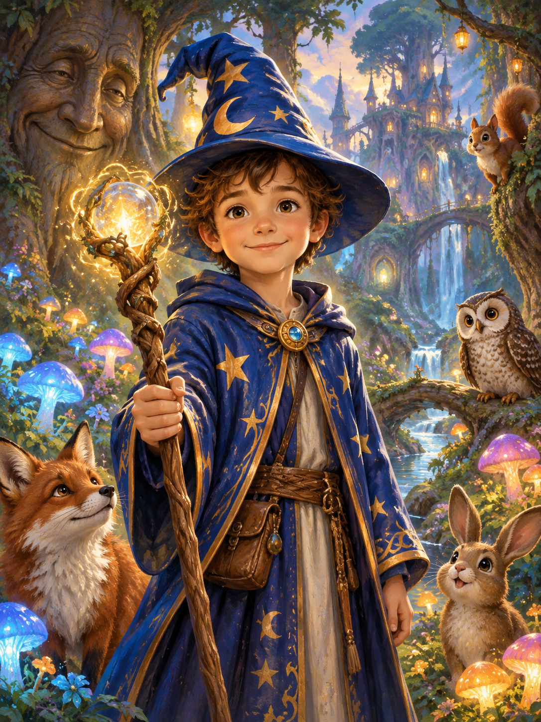 Magic Forest Adventure-Acrylic painting/Oil painting (💎 Ultra Fine Quality) — AI regenerated main image