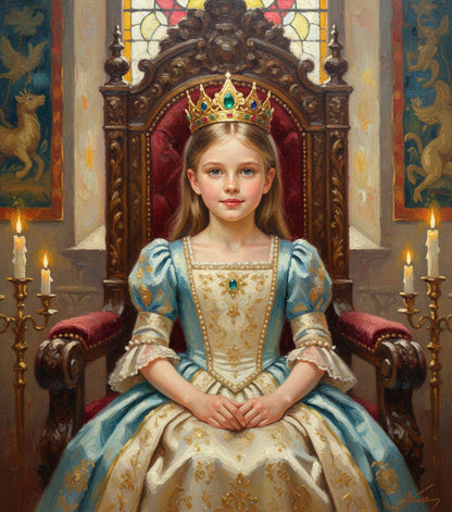 Child Princess Castle-Acrylic painting/Oil painting (💎 Ultra Fine Quality)