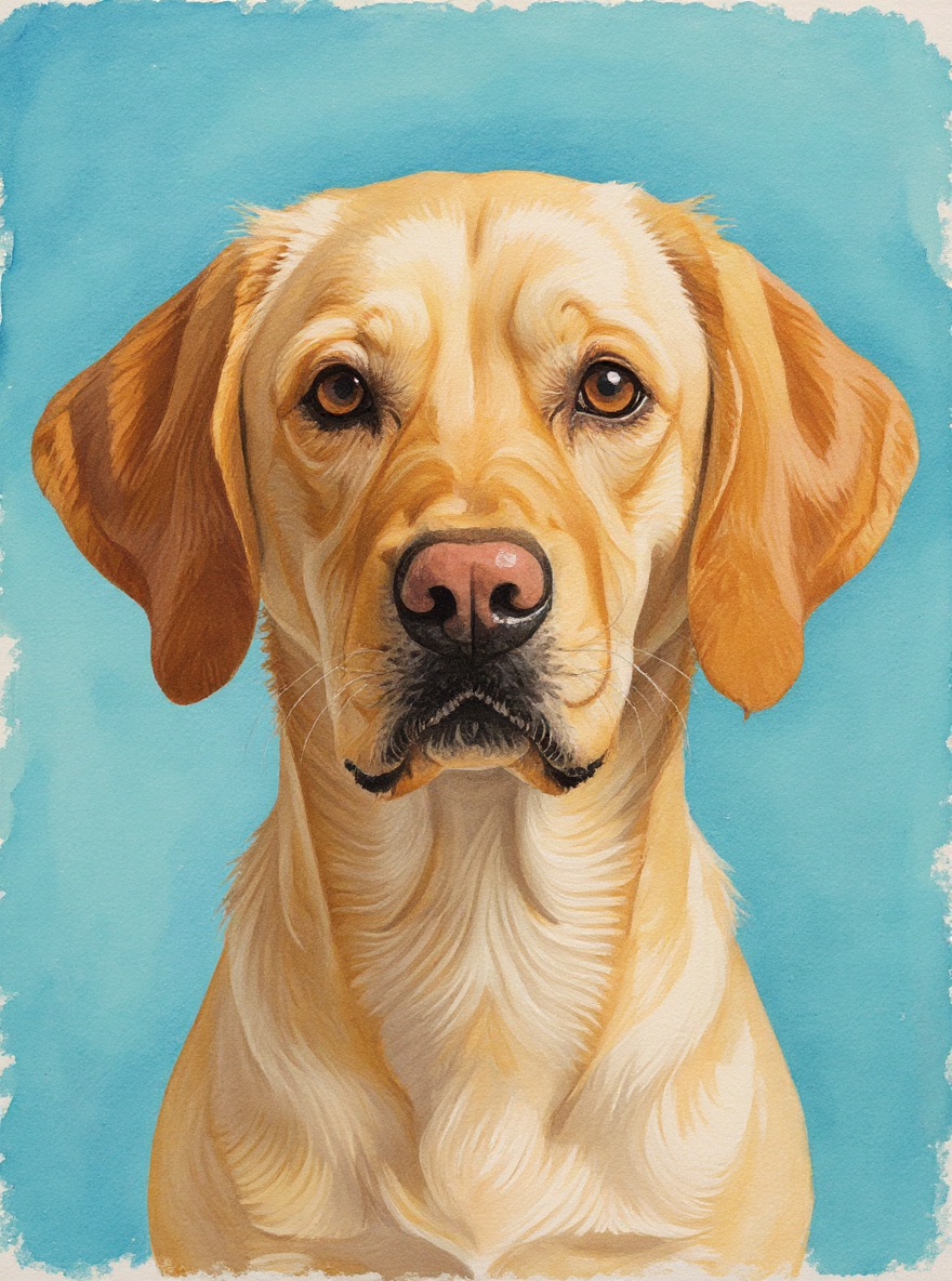 Pet Head and Shoulders Portrait-Acrylic painting/Oil painting