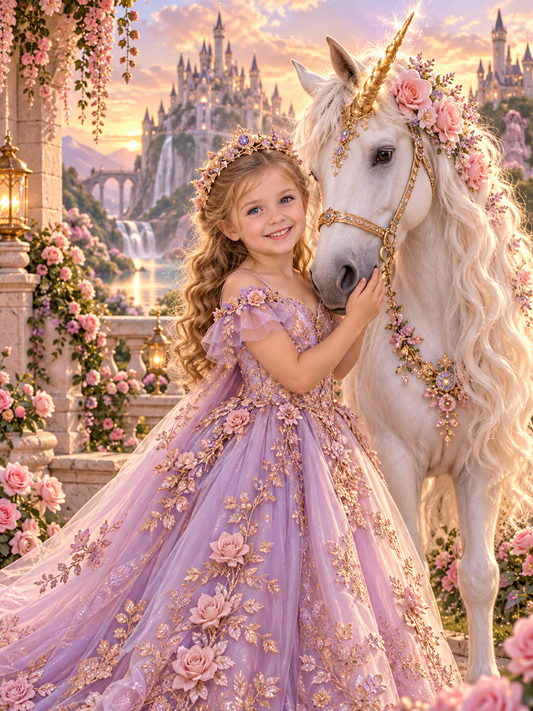 Personalized Unicorn Princess Portrait — AI regenerated main image