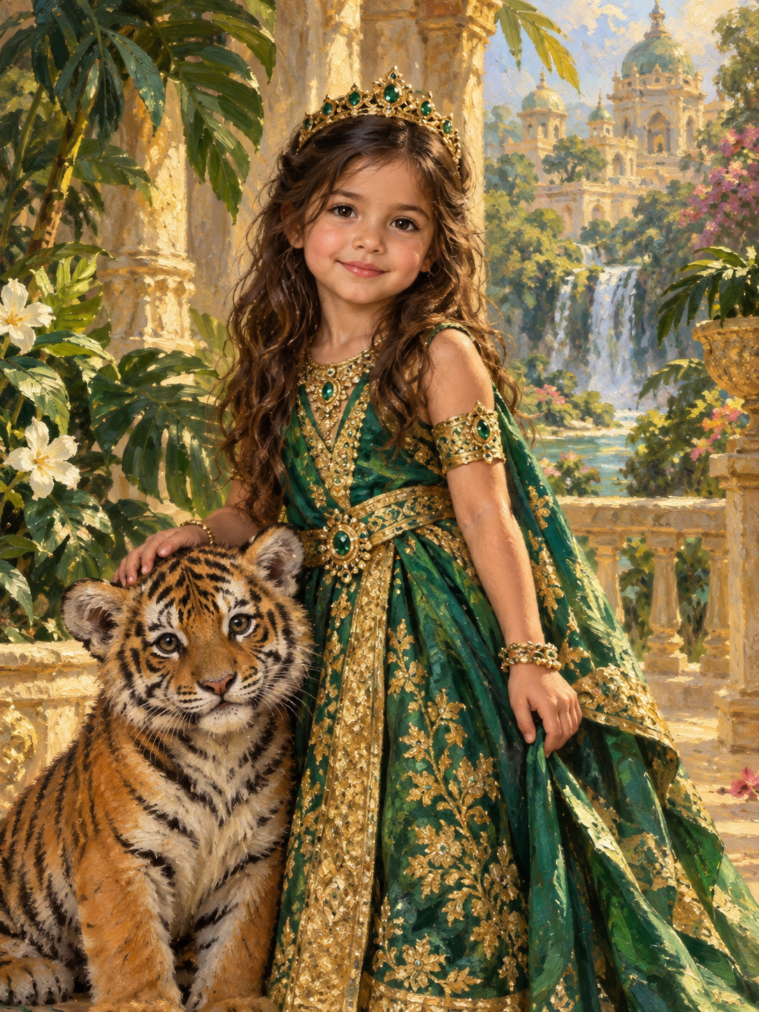 Royal Jungle Prince or Princess – Personalized Kids Portrait — AI regenerated main image