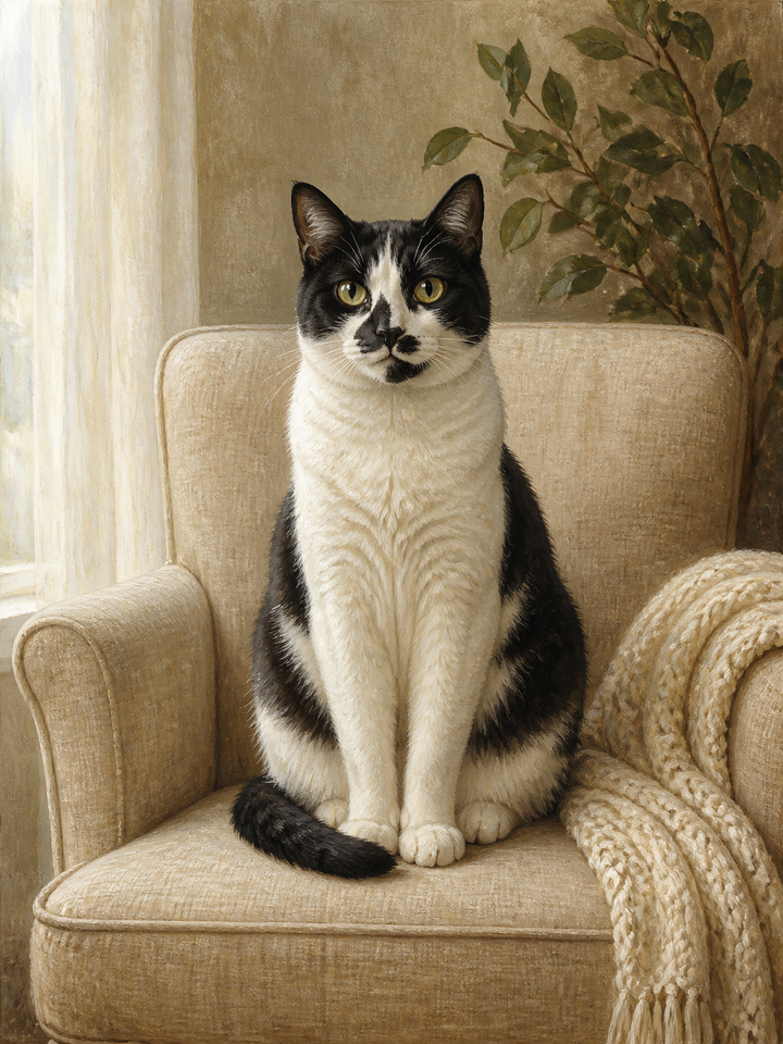 The Favorite Chair – Personalized Pet Portrait