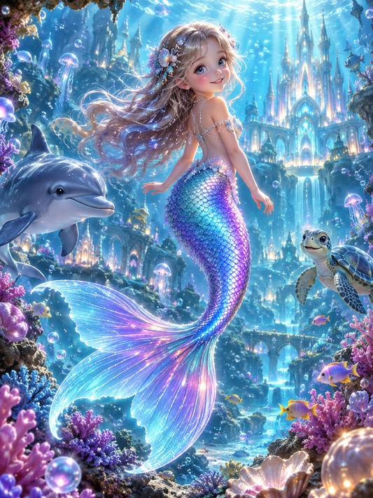 Underwater Mermaid Kingdom-Fantasy realistic (💎 Ultra Fine Quality) — AI regenerated main image